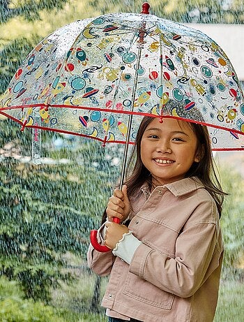 Ombrello coperchio trasparente, facile e sicuro da aprire bambina Isotoner