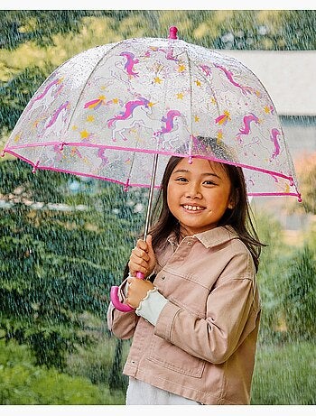 Ombrello coperchio trasparente, facile e sicuro da aprire unisex bambino isotoner