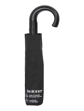 Ombrello manico a croce, robusto, idrorepellente, apertura automatica unisex adulto Isotoner