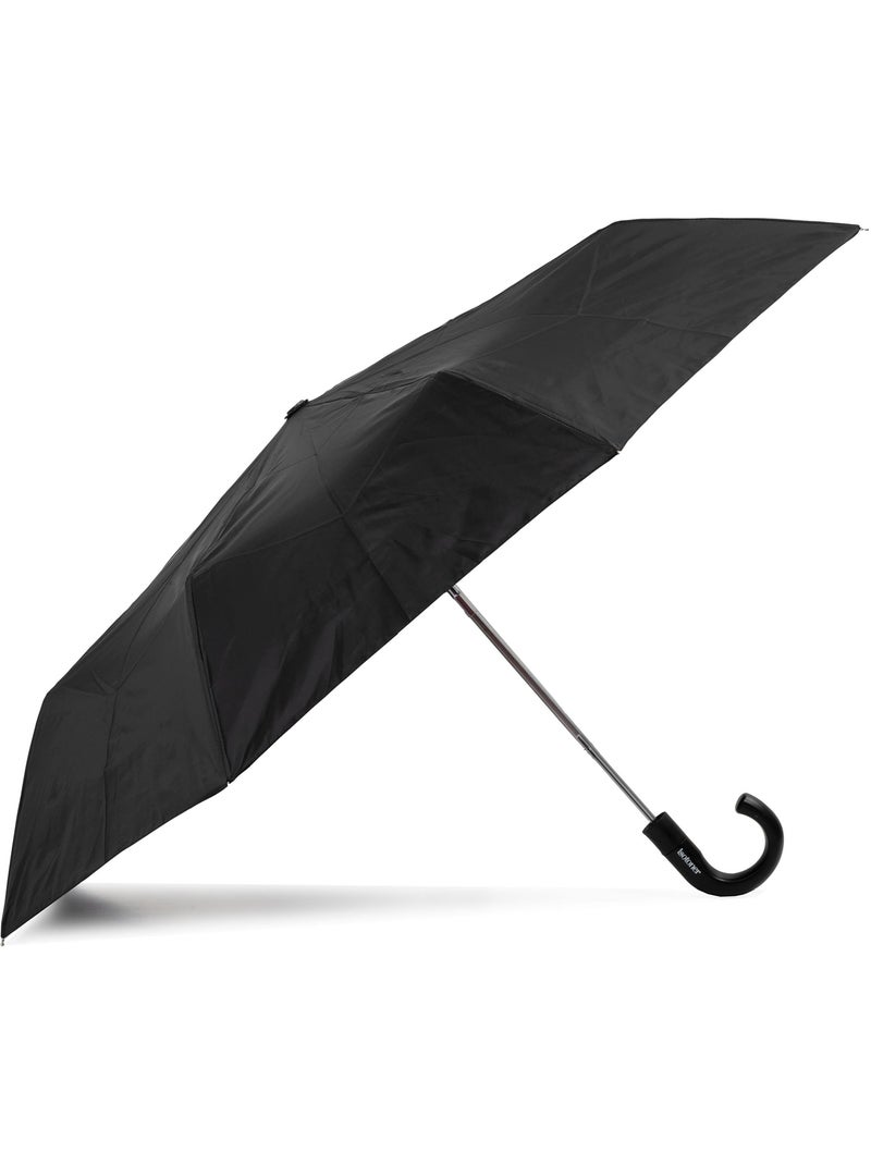 Ombrello manico ricurvo, robusto, idrorepellente, con apertura automatica unisex adulto isotoner Nero - Kiabi