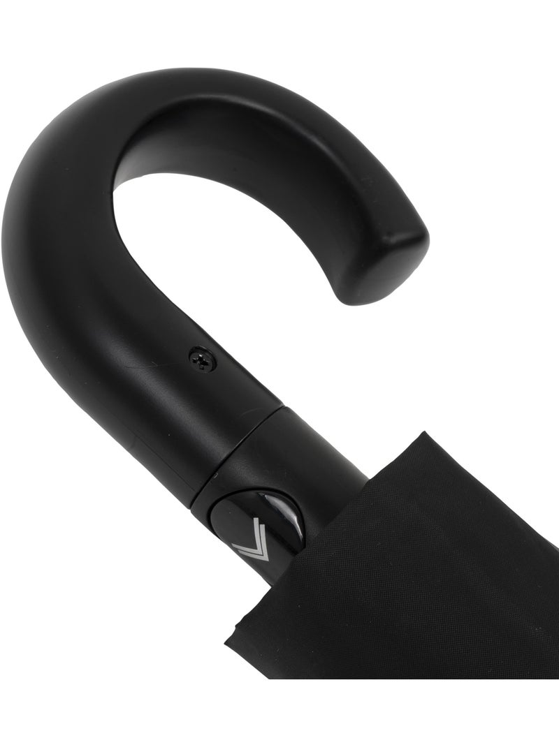 Ombrello manico ricurvo, robusto, idrorepellente, con apertura automatica unisex adulto isotoner Nero - Kiabi