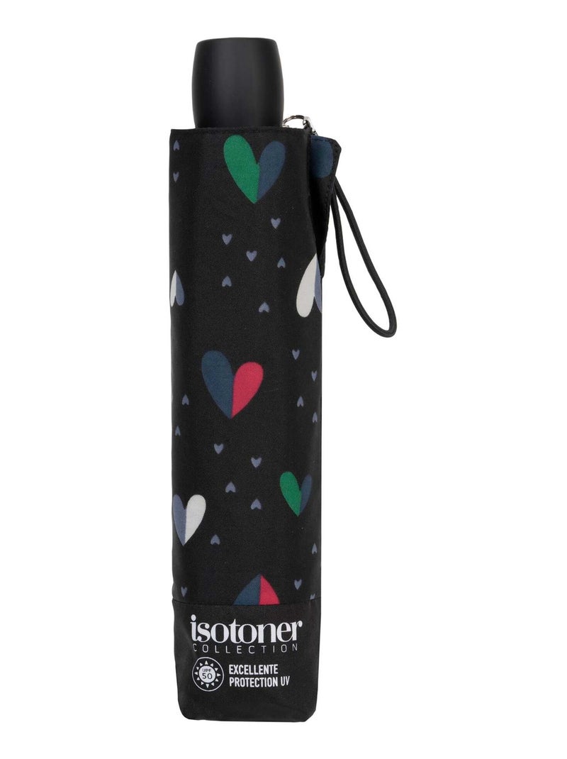 Ombrello prezzo basso, solido e ultra idrorepellente donna Isotoner Bianco / Nero / Verde - Kiabi