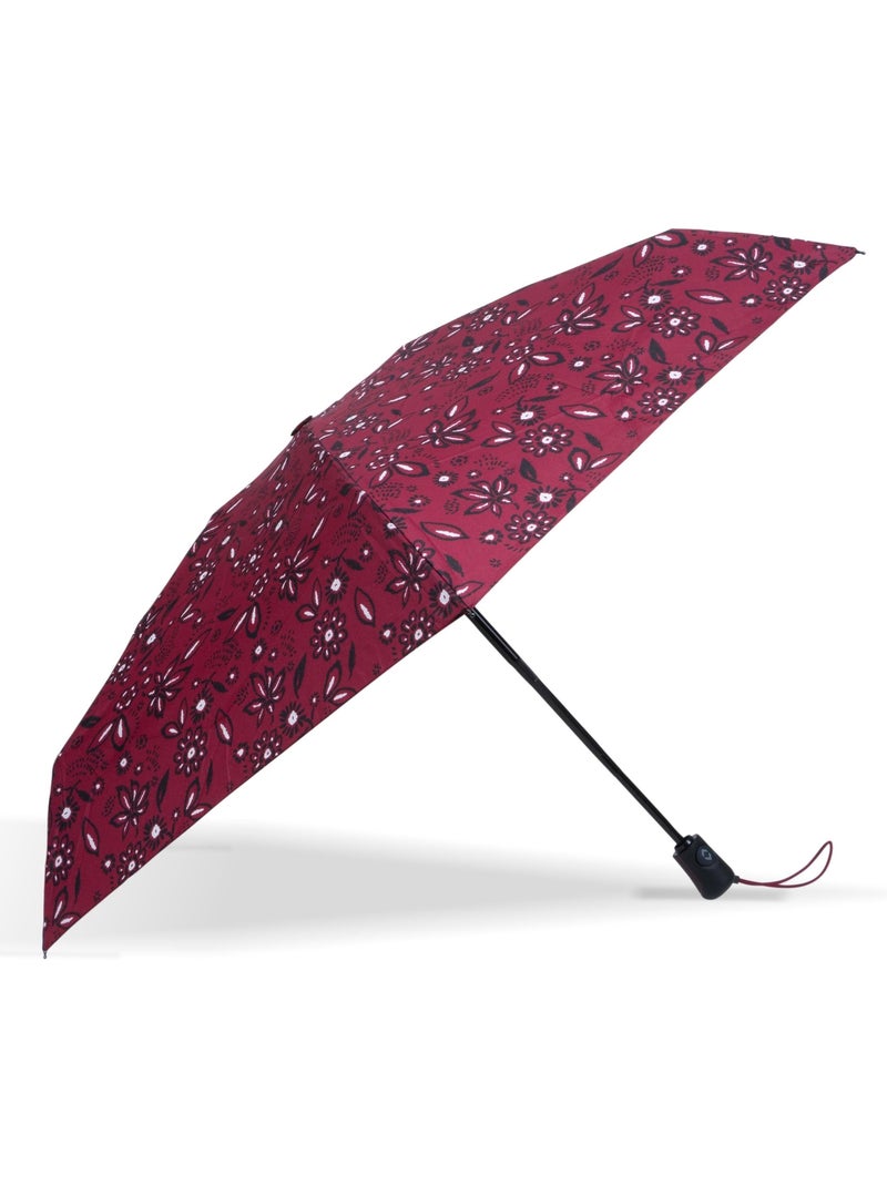 Ombrello resistente, idrorepellente, ampia copertura 98 cm, minimo 21 cm e donna Bianco Bordeaux - Kiabi