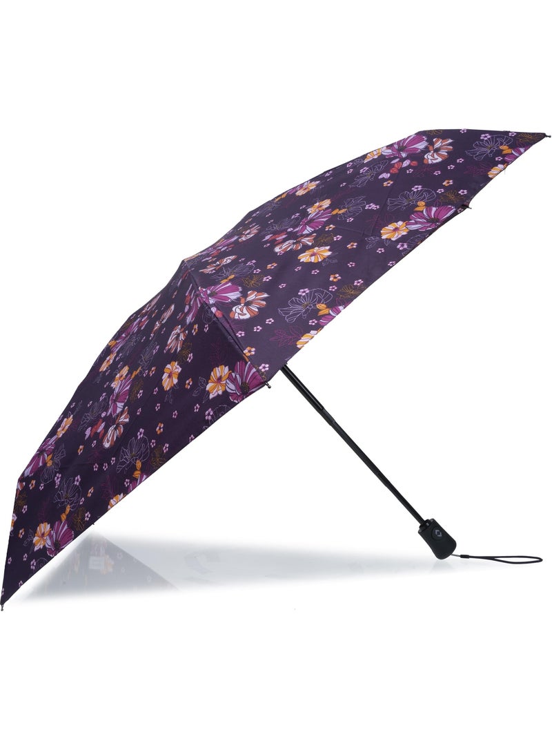 Ombrello resistente, idrorepellente, ampia copertura 98 cm, minimo 21 cm e donna isotoner Viola melanzana - Kiabi