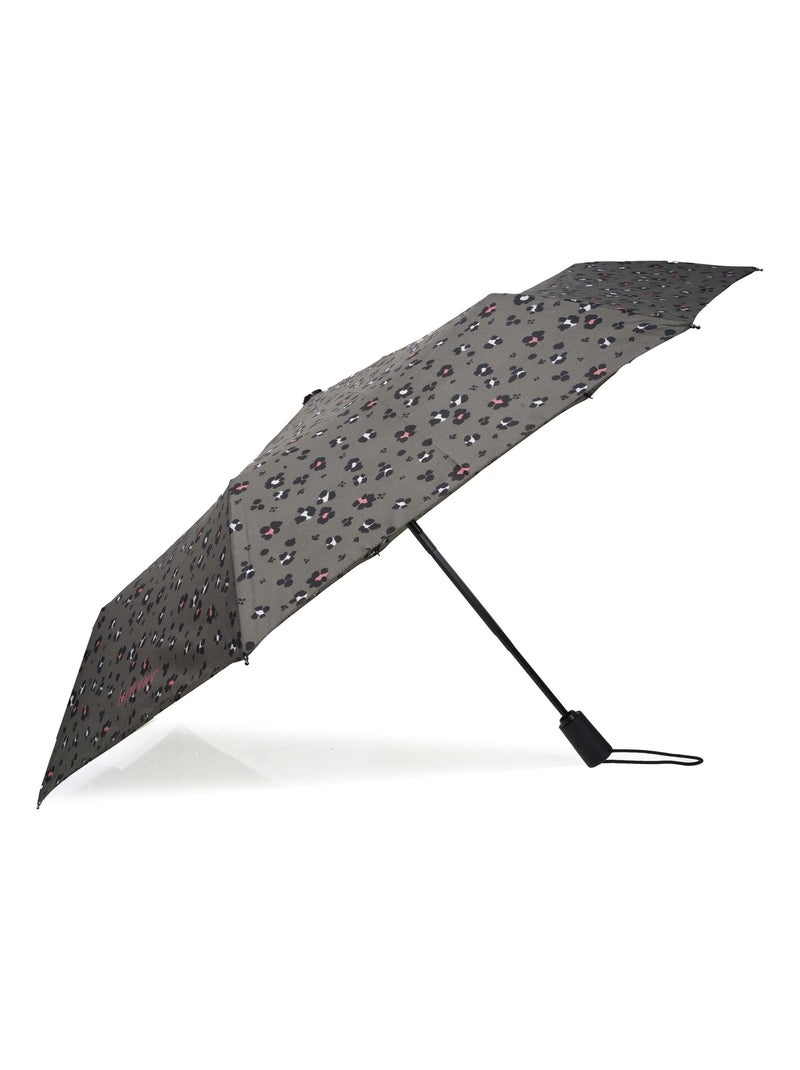 Ombrello robusto, ultra idrorepellente, con funzione di apertura/chiusura donna Isotoner Nero Cachi Bianco - Kiabi