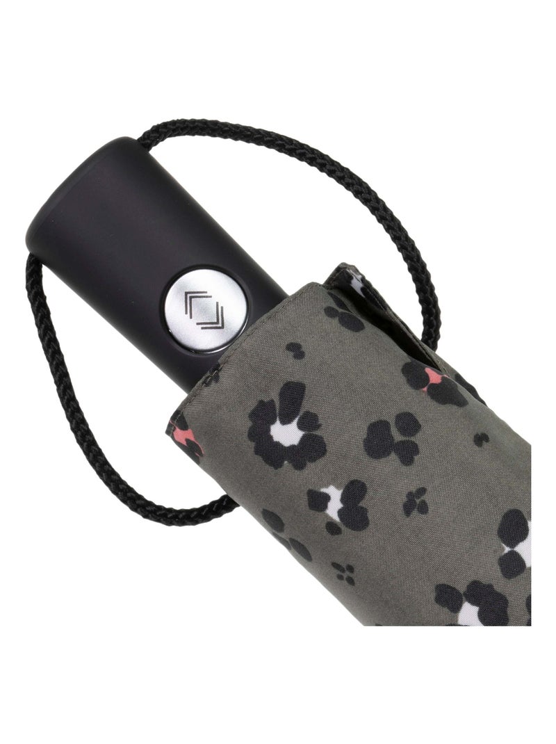 Ombrello robusto, ultra idrorepellente, con funzione di apertura/chiusura donna Isotoner Nero Cachi Bianco - Kiabi