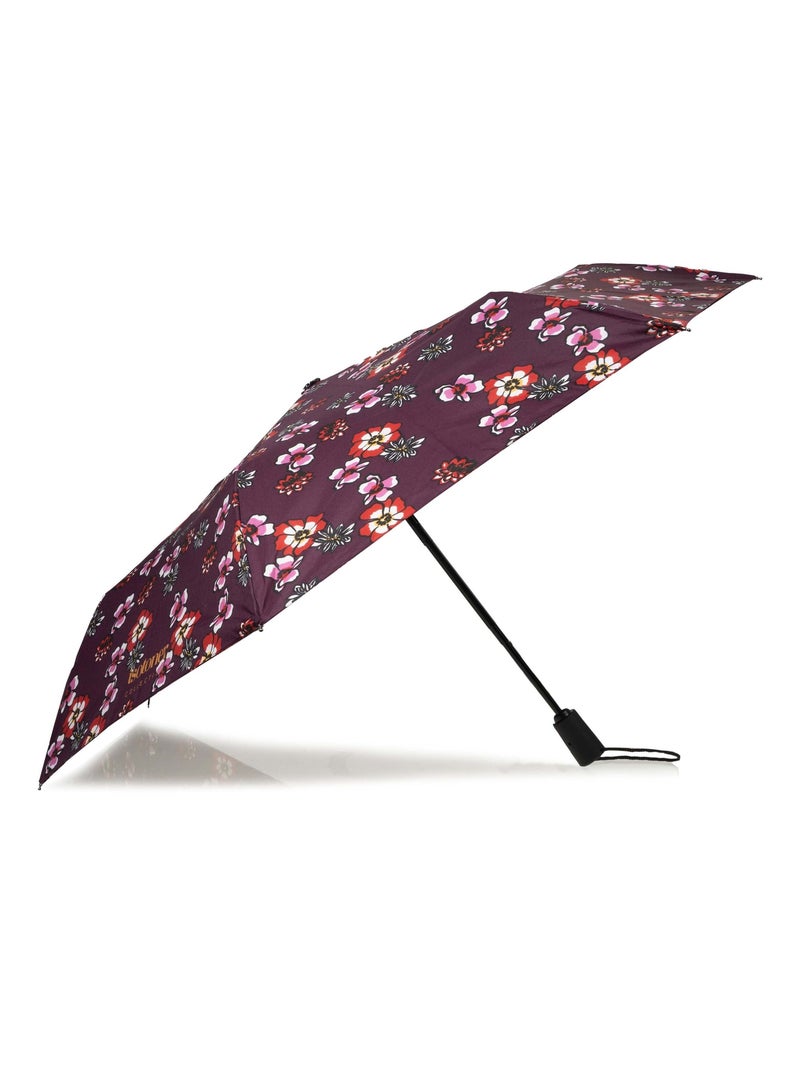 Ombrello robusto, ultra idrorepellente, con funzione di apertura/chiusura donna Isotoner Viola melanzana - Kiabi