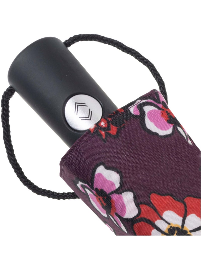 Ombrello robusto, ultra idrorepellente, con funzione di apertura/chiusura donna Isotoner Viola melanzana - Kiabi