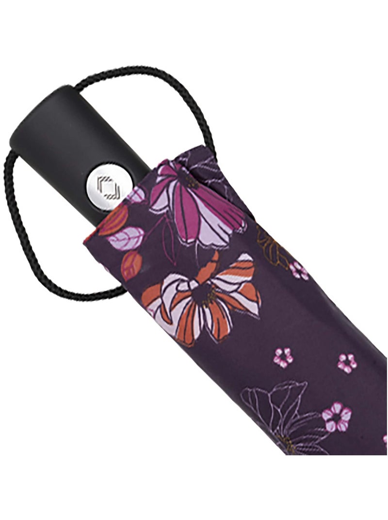 Ombrello robusto, ultra idrorepellente, con funzione di apertura/chiusura donna Isotoner Viola/Corallo - Kiabi