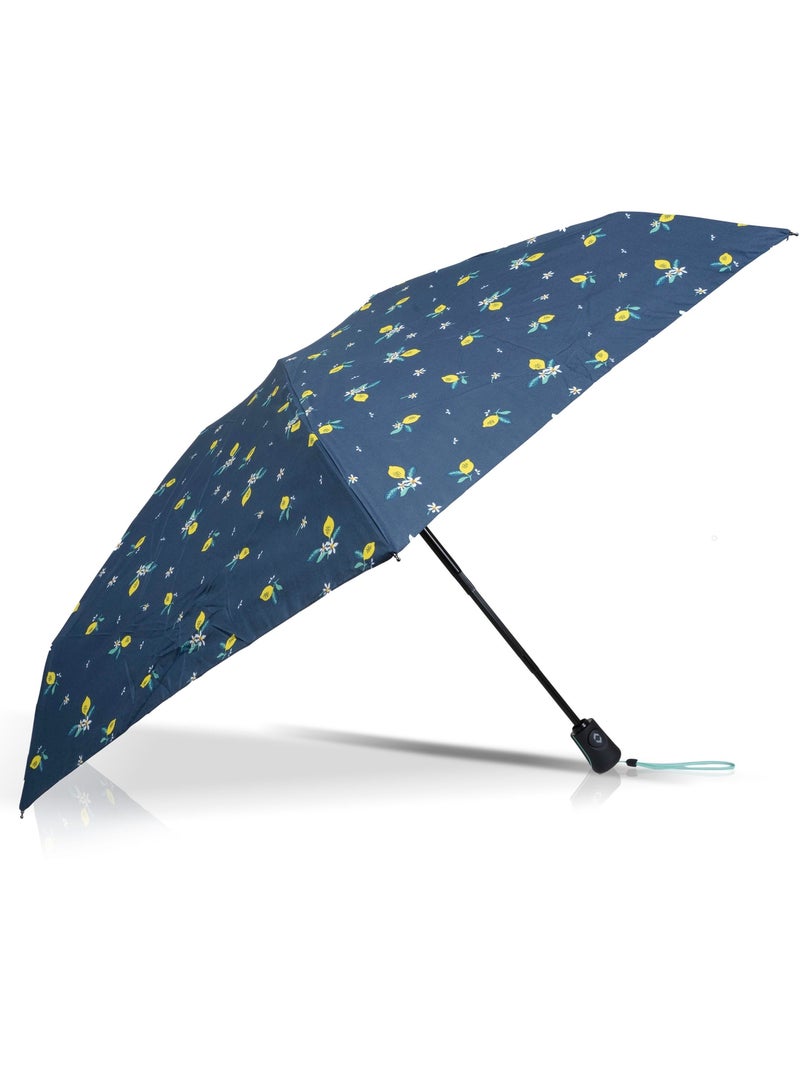Ombrello solido, ultra idrorepellente, copertura larga 98 cm, apertura/chiusura donna Isotoner Blu Giallo - Kiabi