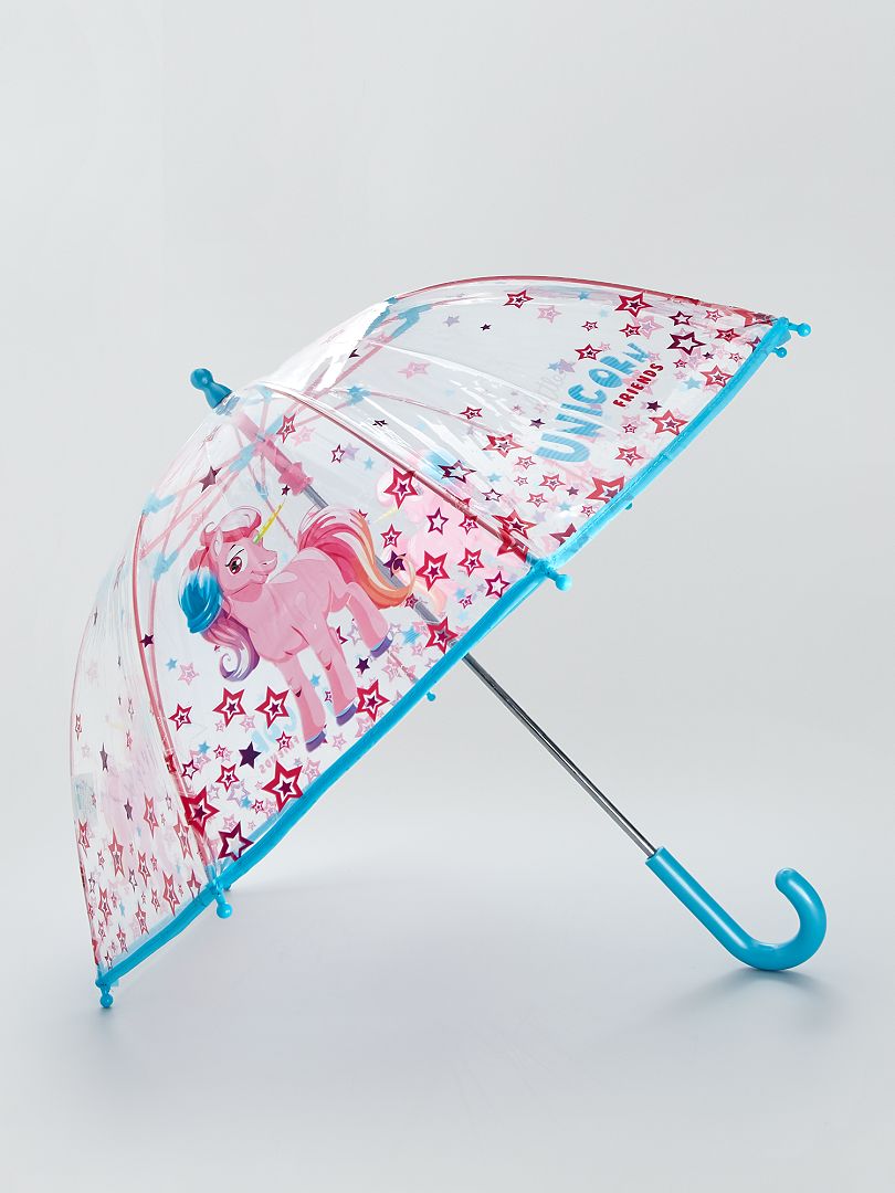 Ombrello trasparente con stampa 'unicorno' BEIGE - Kiabi