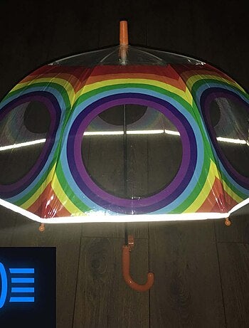 Ombrello trasparente per bambini, arcobaleno | SMATI