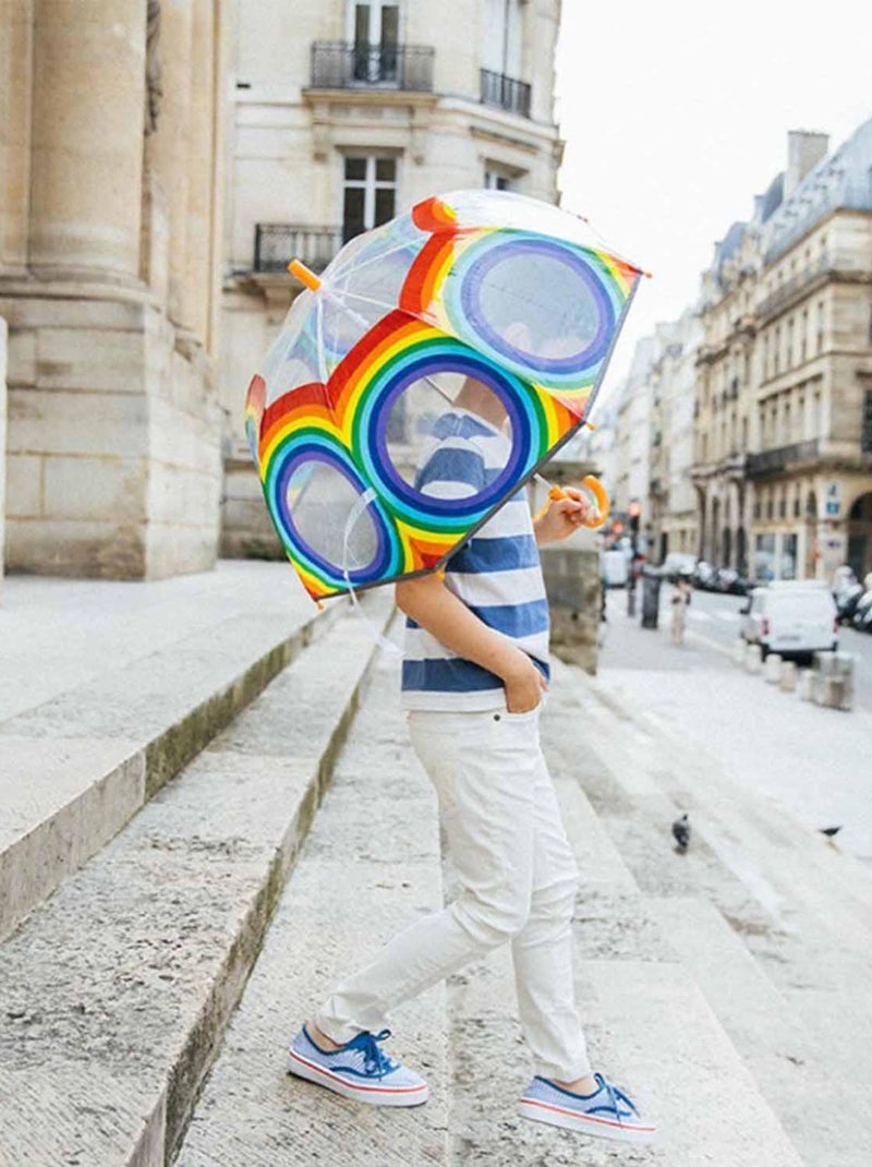 Ombrello trasparente per bambini, arcobaleno | SMATI Multicolore - Kiabi