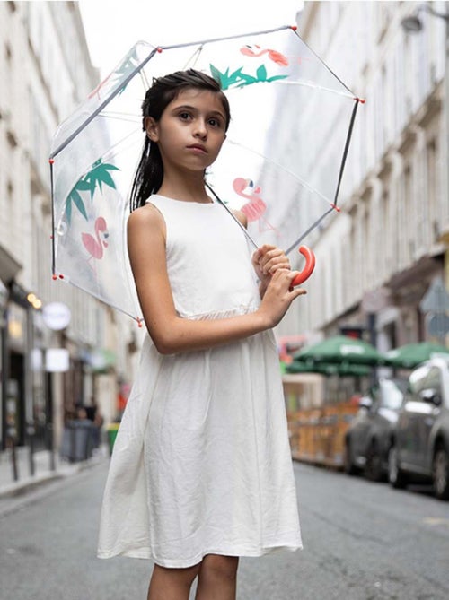 Ombrello trasparente per bambini, fenicottero rosa | SMATI - Kiabi
