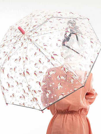 Ombrello trasparente per bambini, unicorno | SMATI