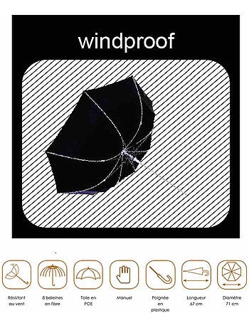 Ombrello trasparente per bambini, unicorno | SMATI