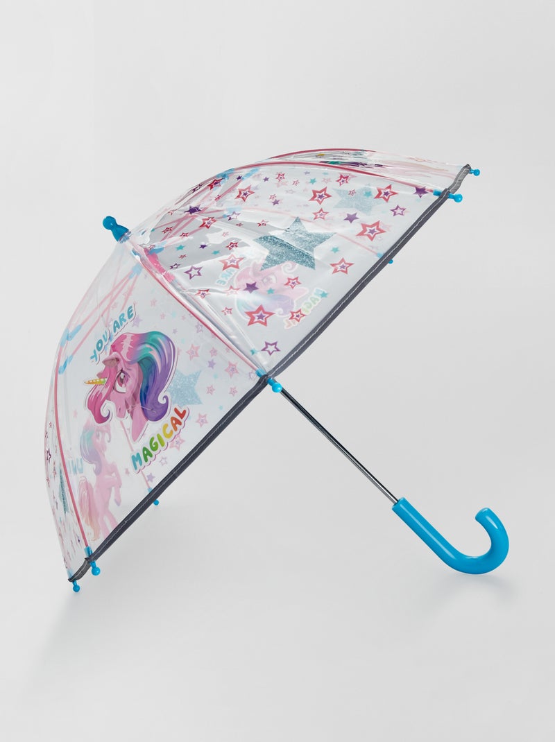 Ombrello trasparente 'Unicorno' multicolore - Kiabi