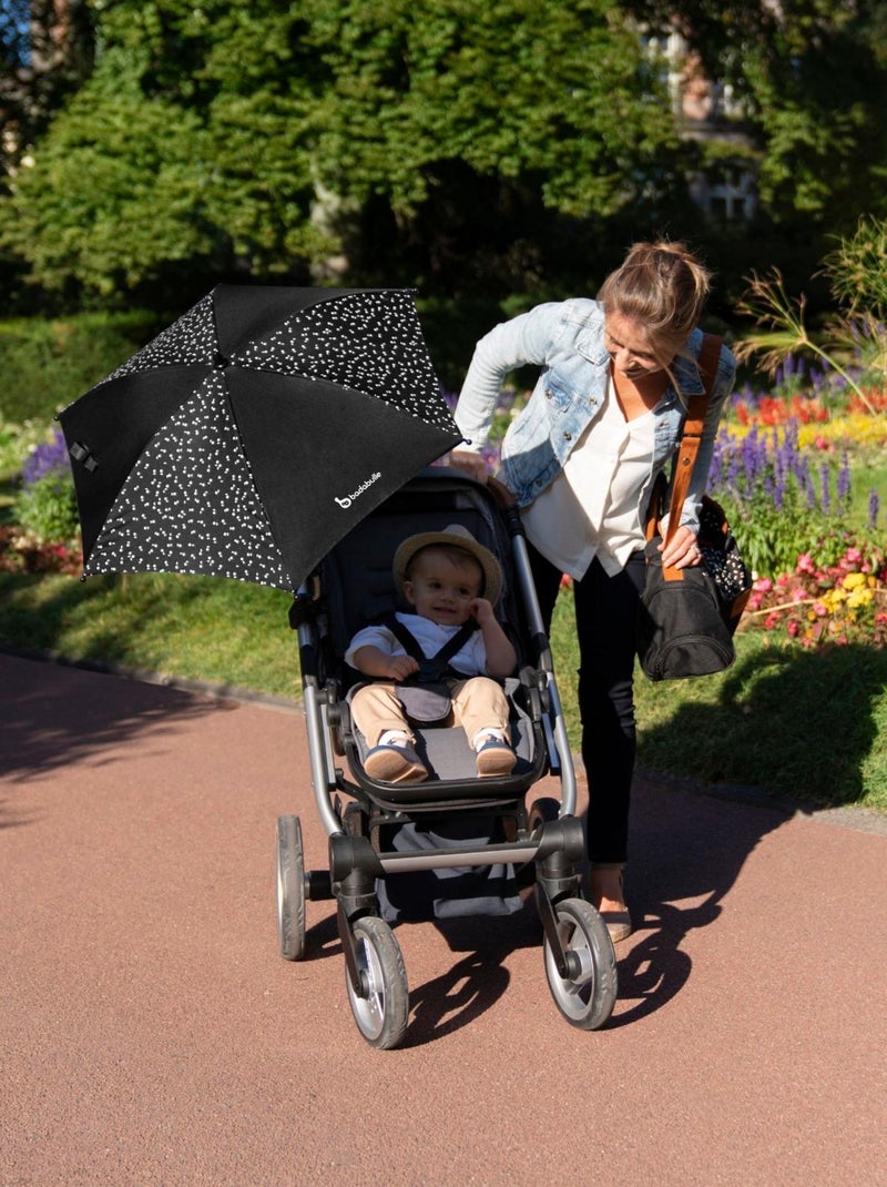 Ombrello universale con protezione UV 50+ per passeggino «Badabulle» Nero - Kiabi