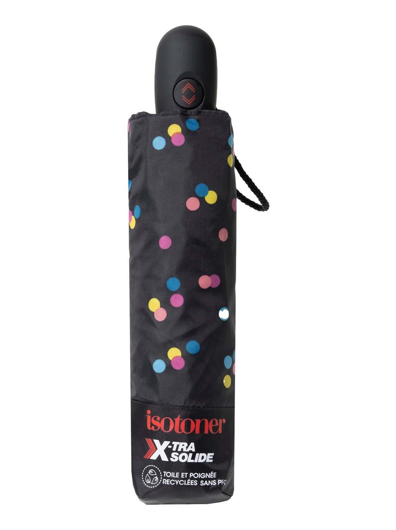 Ombrello xtra solide 28 cm, idrorepellente, apertura/chiusura automatica donna isotoner Nero Rosa - Kiabi