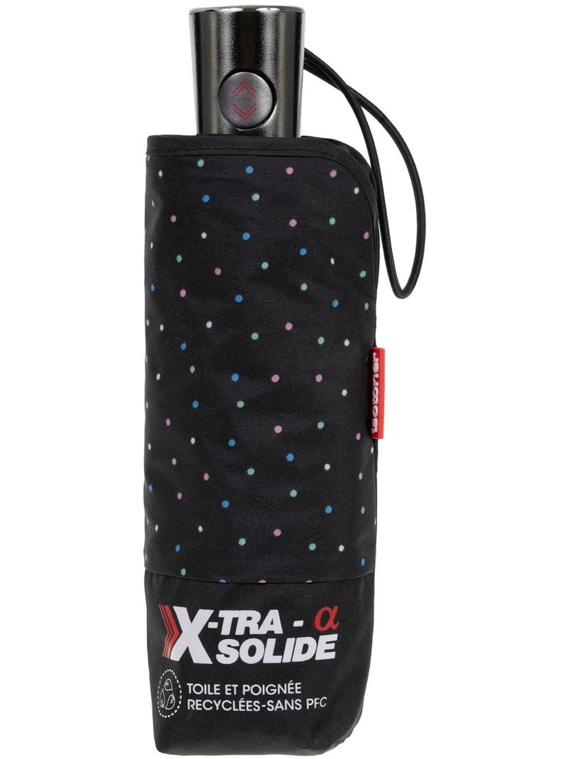 Ombrello xtra solide antiribaltamento, 23 cm, idrorepellente, apertura/chiusura donna isotoner Nero Rosa Blu - Kiabi