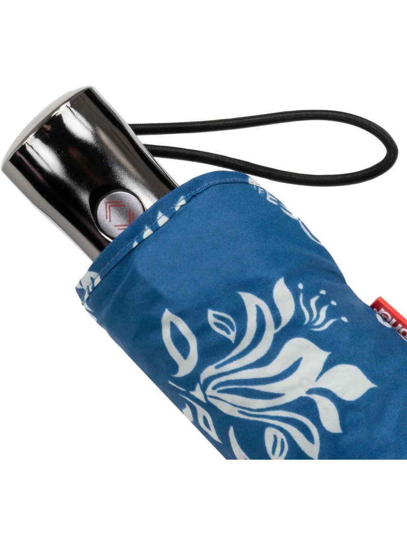 Ombrello xtra solide antiribaltamento, 28 cm, idrorepellente, apertura/chiusura donna isotoner Blu Bianco - Kiabi