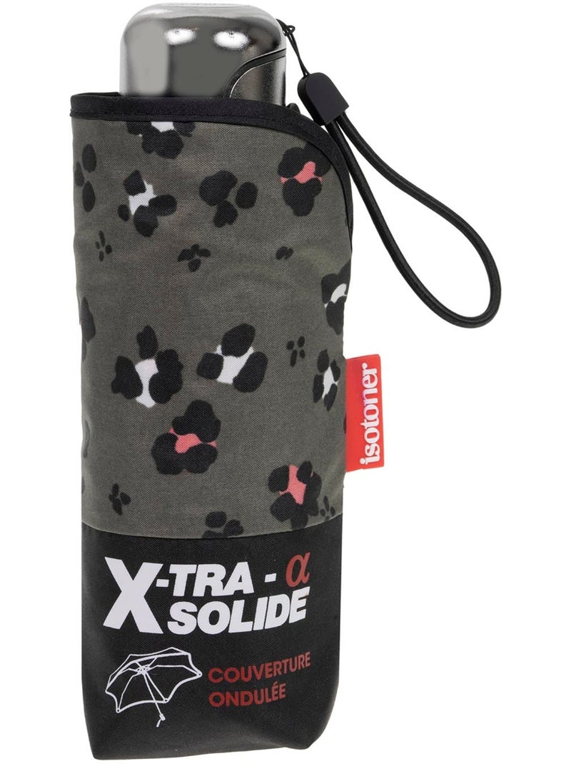 Ombrello xtra solide: resistente al ribaltamento, compatto e leggero, 17,5 cm, donna isotoner Nero Cachi Bianco - Kiabi