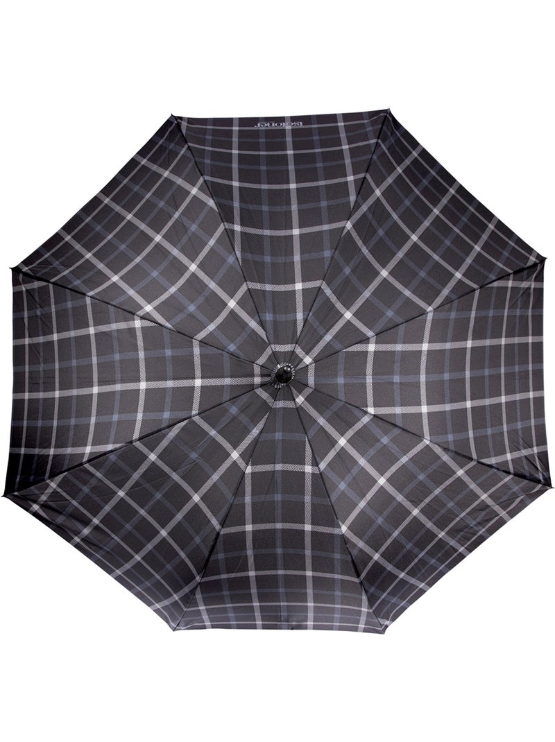 Ombrello xtra solido, idrorepellente, apertura/chiusura automatica uomo isotoner Grigio nero - Kiabi