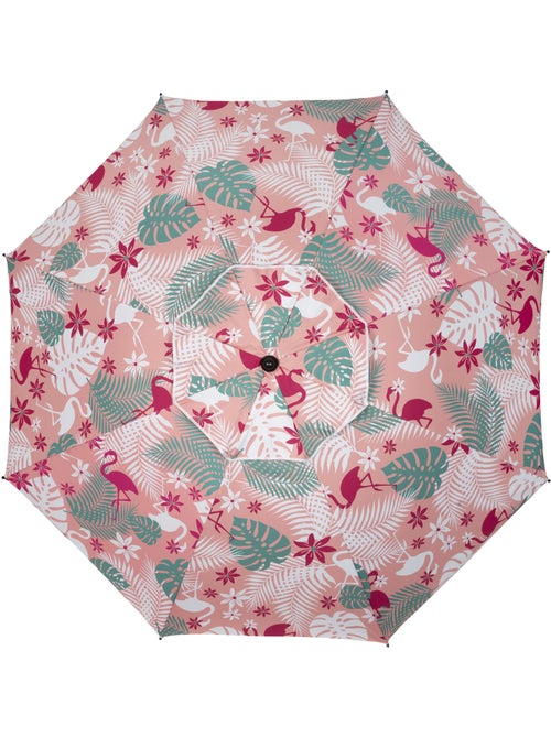 Ombrellone con fenicottero rosa, Arco di 180 cm - Anti-UV UPF50+ - Struttura antivento - Kiabi