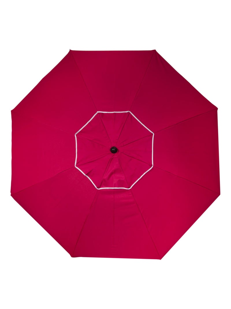 Ombrellone con lampone, Arco di 180 cm - Anti-UV UPF50+ - Struttura antivento Rosa lampone - Kiabi