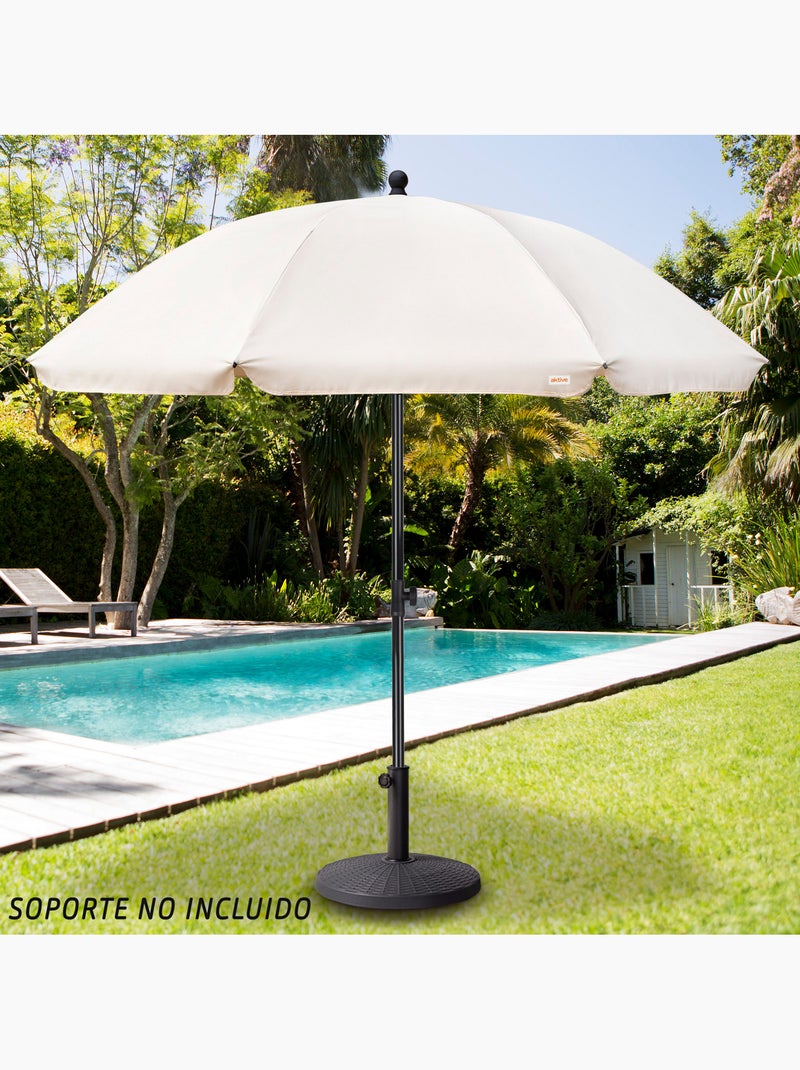 Ombrellone da giardino con filtro solare 240 cm Aktive Beige - Kiabi