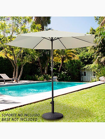 Ombrellone da giardino esagonale Ø300 cm con doppio sistema di carrucole Aktive