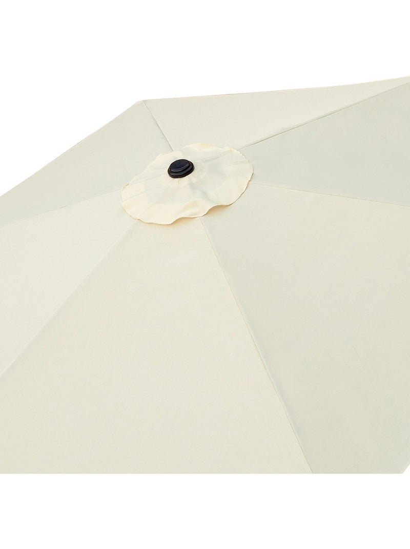 Ombrellone da giardino esagonale Ø300 cm con doppio sistema di carrucole Aktive Crema - Kiabi