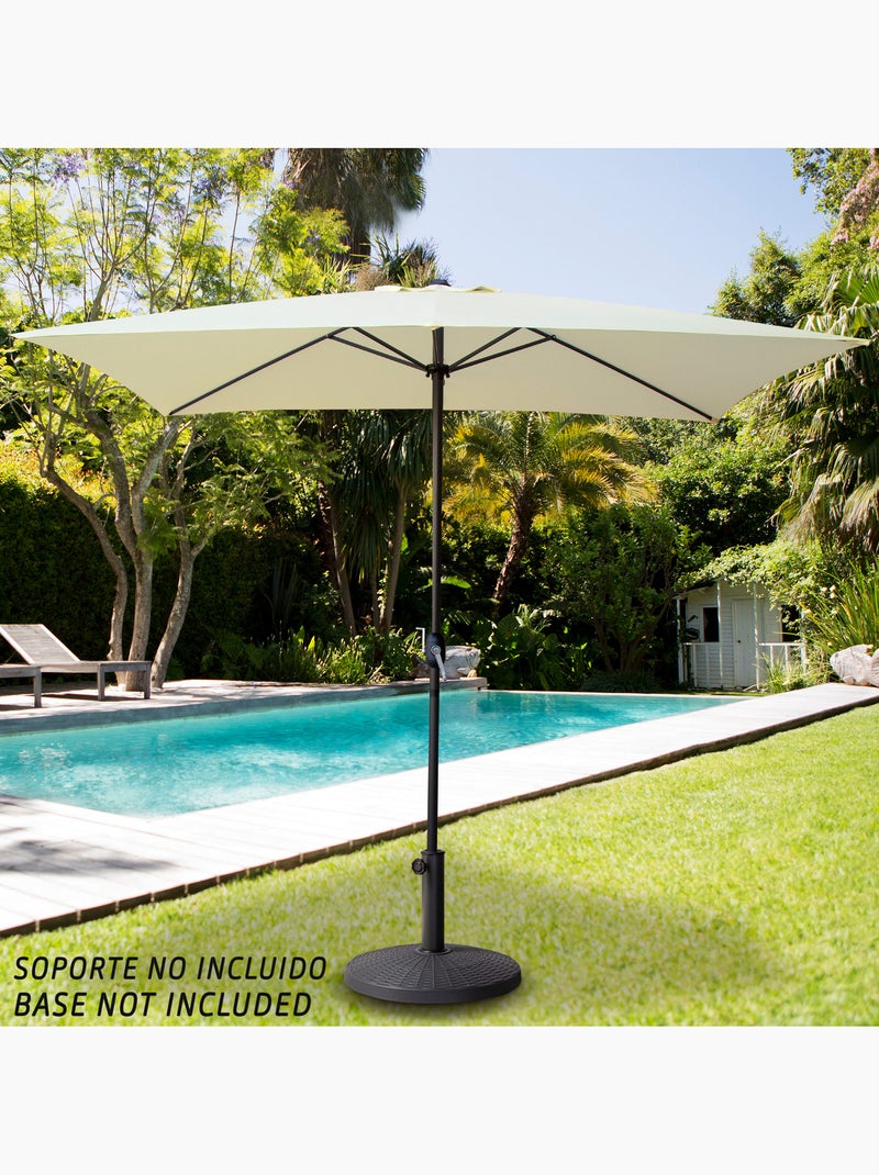 Ombrellone da giardino quadrato 270x270 cm inclinabile Aktive Crema - Kiabi
