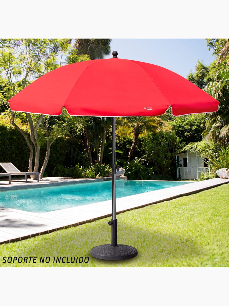 Ombrellone da giardino rosso uv30 da 240 cm aktive spiaggia Rosso - Kiabi
