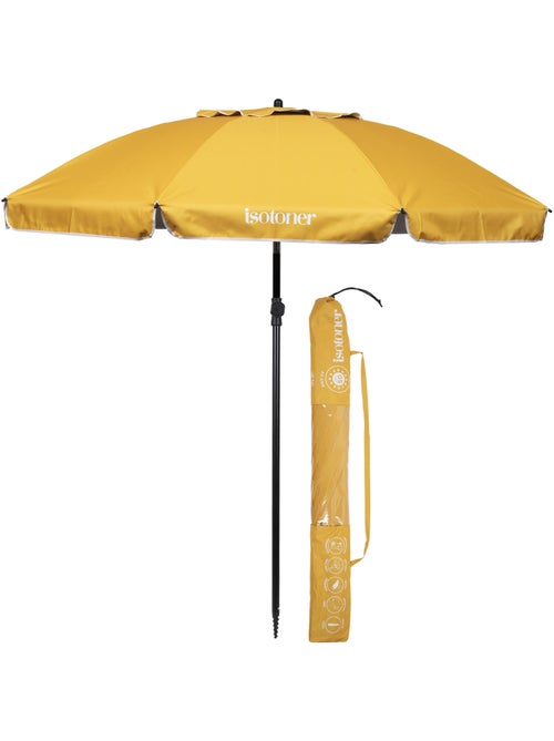 Ombrellone giallo, Arco di 180 cm - Anti-UV UPF50+ - Struttura antivento - Kiabi
