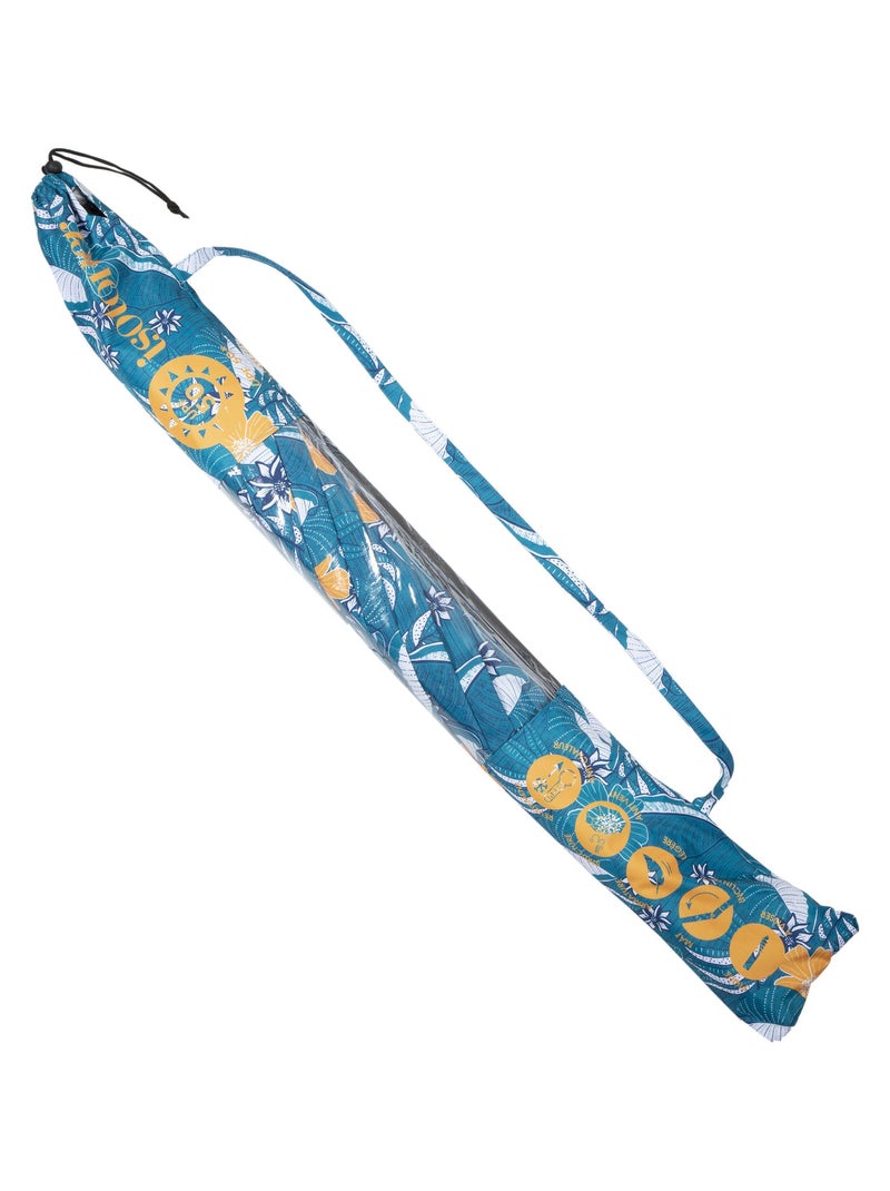 Ombrellone hawaiano, Arco di 180 cm - Anti-UV UPF50+ - Struttura antivento Blu Giallo - Kiabi