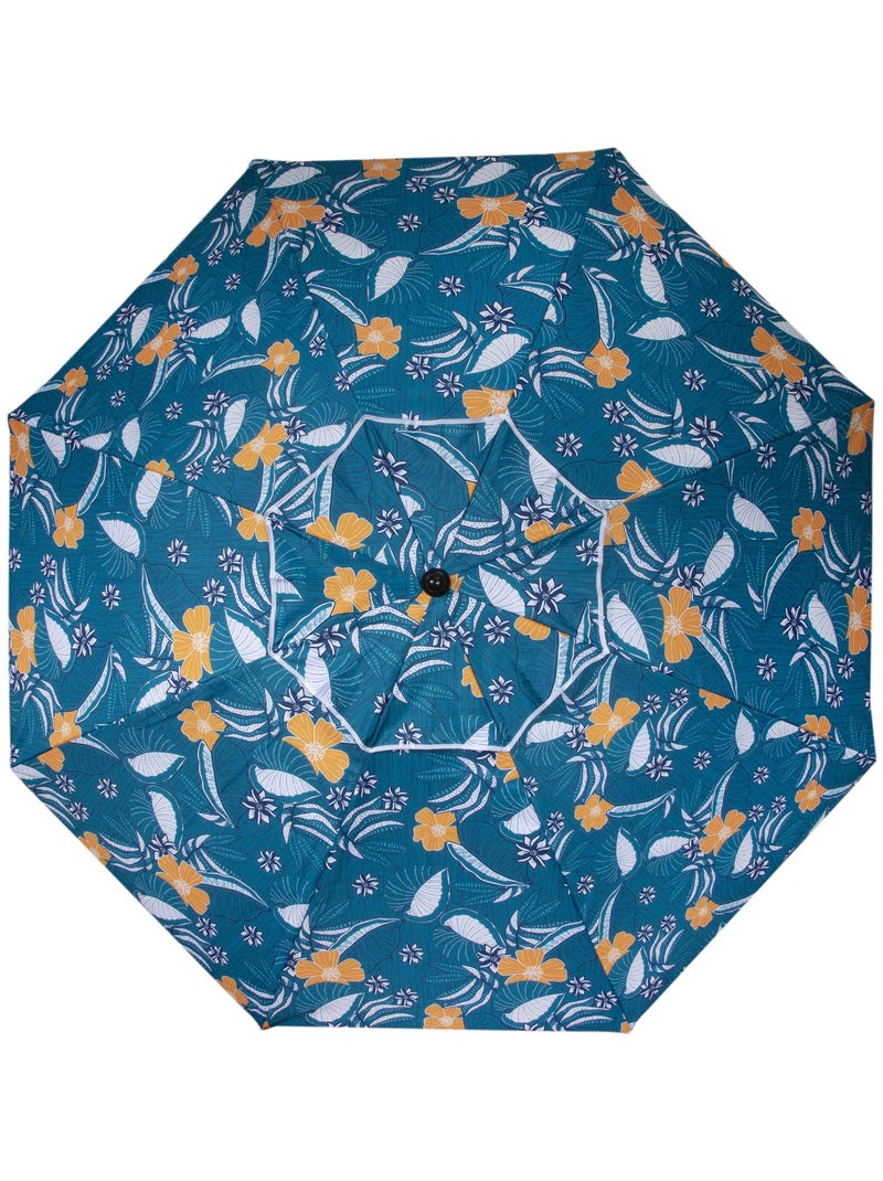 Ombrellone hawaiano, Arco di 180 cm - Anti-UV UPF50+ - Struttura antivento Blu Giallo - Kiabi