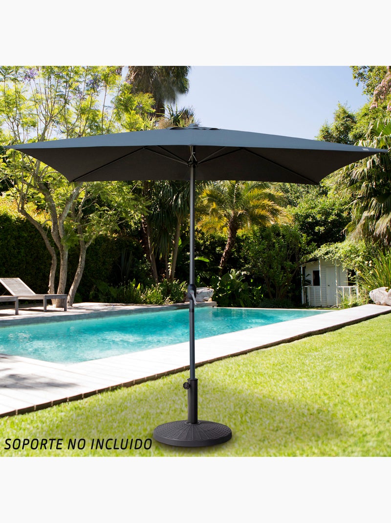 Ombrellone rettangolare 200x300cm palo alluminio antracite aktive giardino Grigio grigio antracite grigio - Kiabi