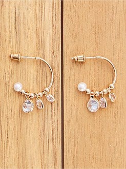 Orecchini a cerchio con perle - Kiabi