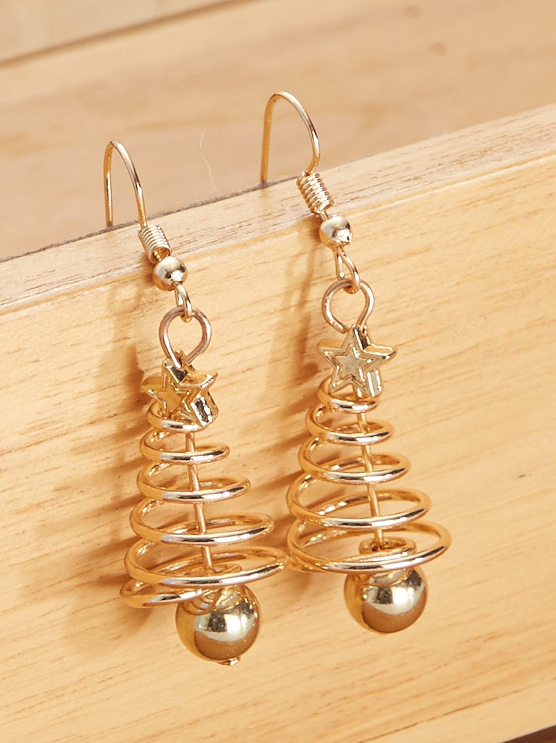 Orecchini a forma di 'albero di Natale' BEIGE - Kiabi