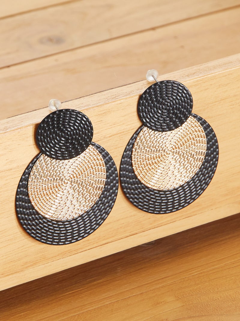 Carissima Orecchini Pendenti con Perla e Barra in Oro Giallo 9 ct per Donna
