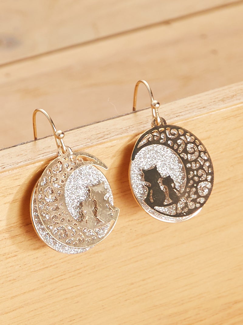 BASIC HOUSE Orecchini Pendenti Lunghi A Foglia Con Nappa E Strass - Boho Chic - 3