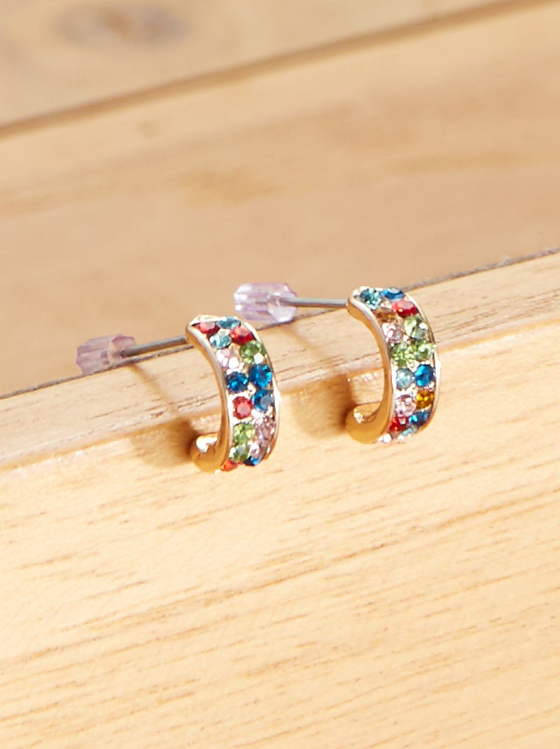 Orecchini pendenti con strass multicolore - Kiabi