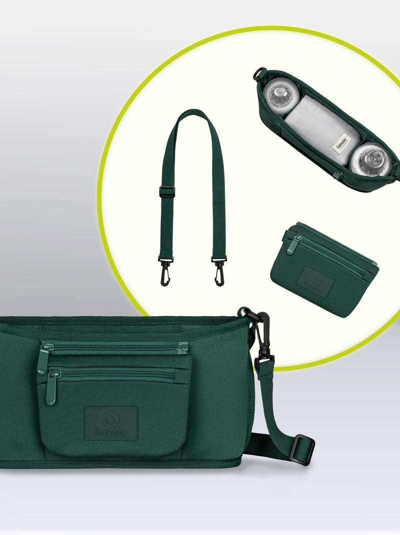 Organizer per passeggino - LIONELO Small Cube - 35x18x9 cm - Spazioso - Materiale facile da pulire Verde - Kiabi