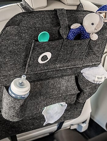 Organizer per seggiolino auto 2 in 1 - LIONELO - 7 tasche di diverse dimensioni