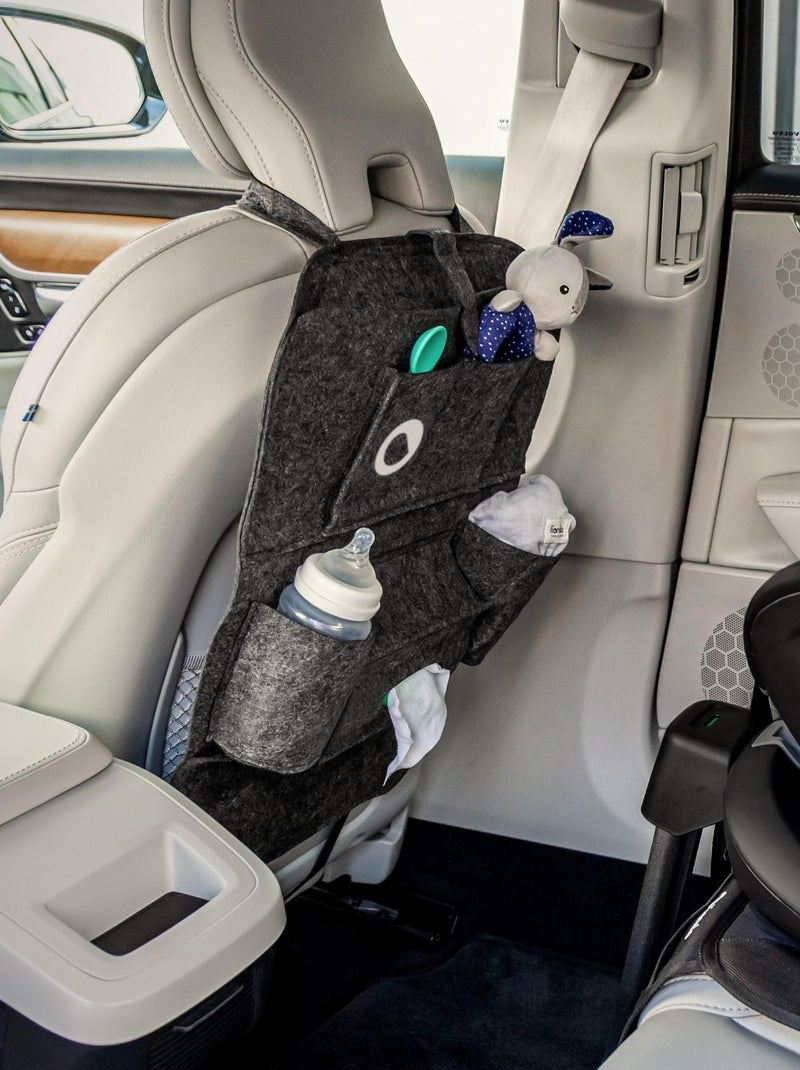 Organizer per seggiolino auto 2 in 1 - LIONELO - 7 tasche di diverse dimensioni Bianco Grigio - Kiabi