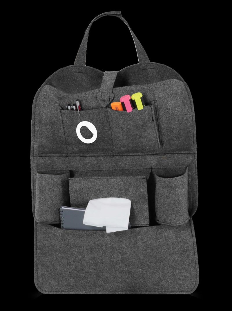 Organizer per seggiolino auto 2 in 1 - LIONELO - 7 tasche di diverse dimensioni Bianco Grigio - Kiabi