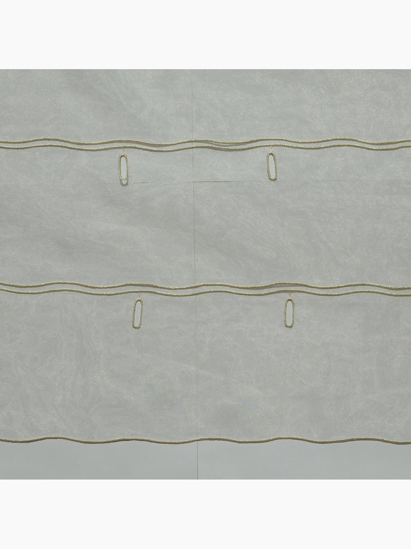 Organza a tinta unita modulabile con asole ricamate Beige - Kiabi