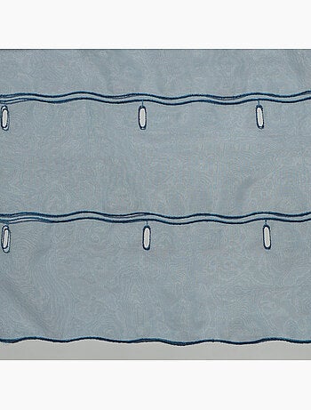 Organza a tinta unita modulabile con asole ricamate