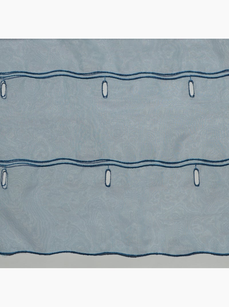 Organza a tinta unita modulabile con asole ricamate Blu - Kiabi